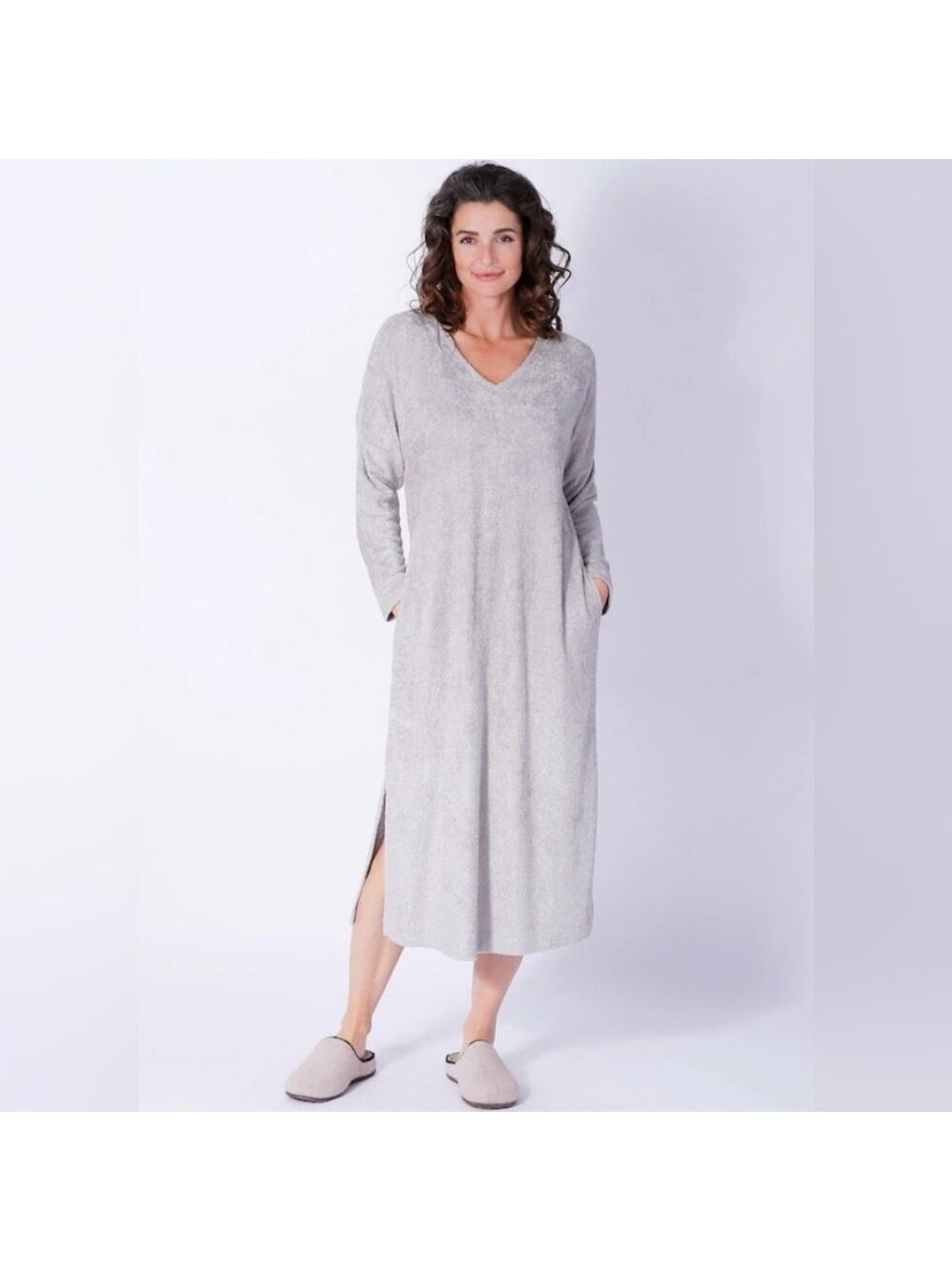 Womens N Natori Feathered Sleepwear Cozycore Chenille Beachy Lounger. Size Small